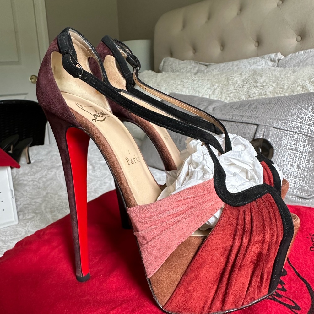 Christian Louboutin Black and Red Heels